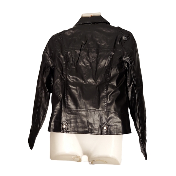 Faux Leather Zip Jacket - Picture 3 of 7